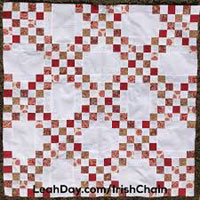 Illustration of double "Irish Chain" quilt.