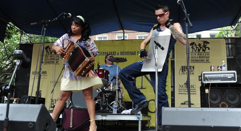 Zydeco musicians at the Cajun Zydeco Festival