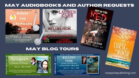May audiobooks, author requests, and Blog Tours