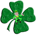4 leaf clover w leprechan