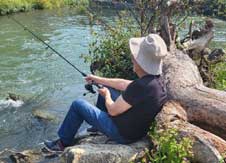 Fishing for trout in Spring Creek AR